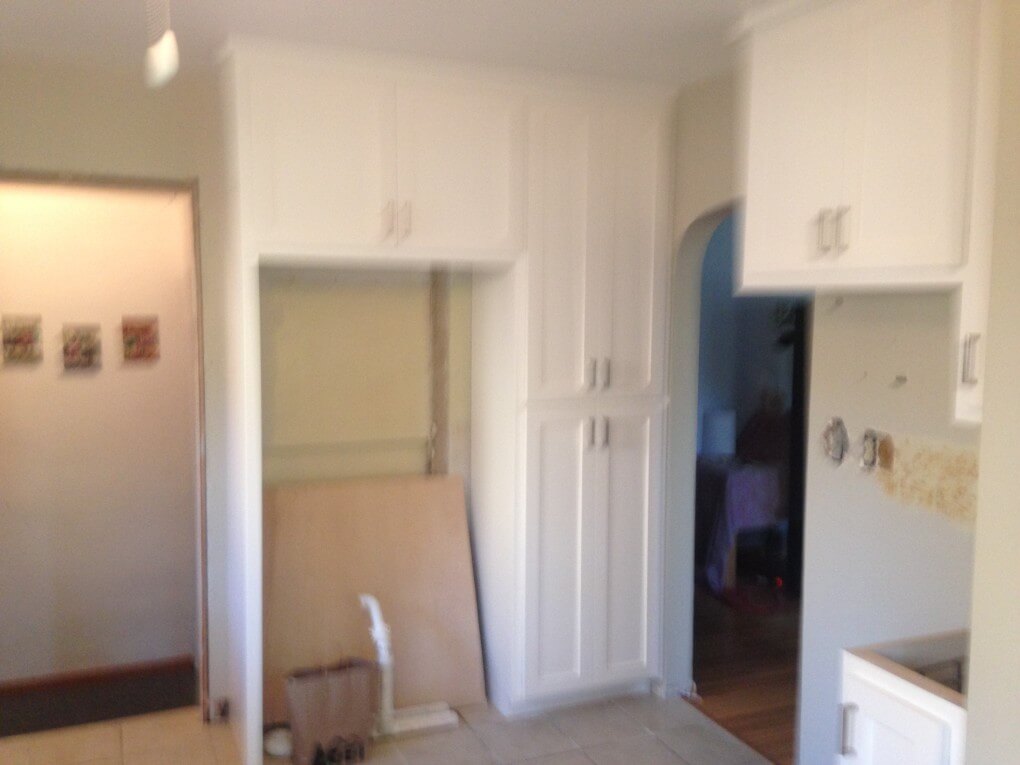 New Cabinets Around Fridge